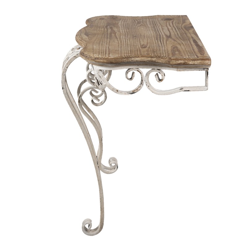 Clayre & Eef Side Table 70x43x78 cm Brown Wood Iron Rectangle
