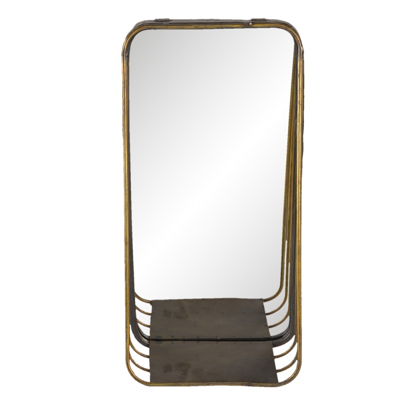 Clayre & Eef Mirror 19x39 cm Copper colored Metal Rectangle