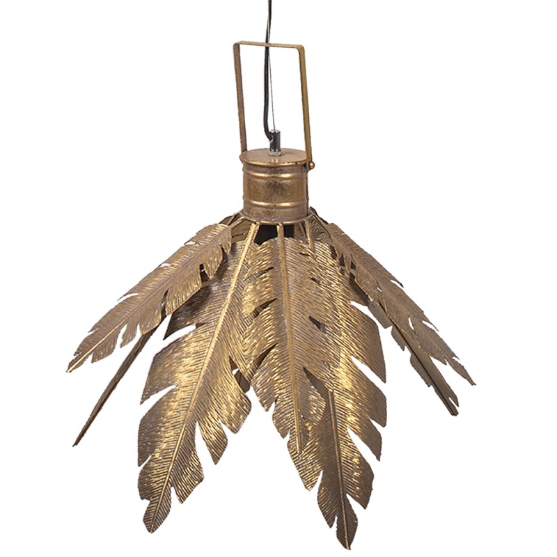 Clayre & Eef Pendant Lamp Leaves Ø 45x31 cm  Gold colored Metal