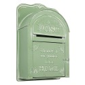 Clayre & Eef Mailbox 26x9x39 cm Green Metal Rectangle