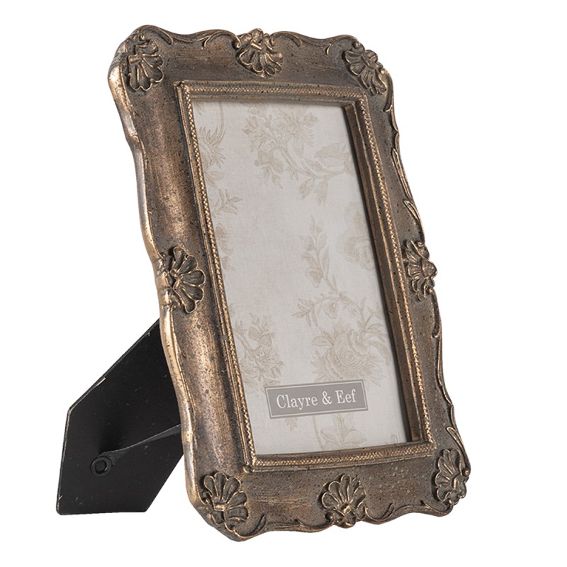 Clayre & Eef Photo Frame 10x15 cm Gold colored Polyresin Rectangle