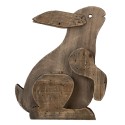 Clayre & Eef Figurine Rabbit 20x12x26 cm Brown Wood