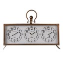 Clayre & Eef Horloge de table 56x45 cm  Couleur cuivre Fer Verre