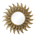 Clayre & Eef Mirror Ø 47 cm Gold colored Plastic Round Wings