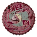 Clayre & Eef Text Sign Ø 50 cm Pink Iron Free Cupcakes