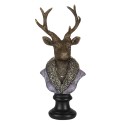 Clayre & Eef Figurine Deer 10x9x23 cm Brown Purple Polyresin