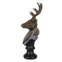 Clayre & Eef Figurine Deer 10x9x23 cm Brown Purple Polyresin