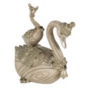 Clayre & Eef Figurine Swan 11x6x10 cm Beige Polyresin