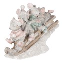 Clayre & Eef Statuetta Mouse 15x5x11 cm Grigio Poliresina Mouse