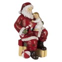 Clayre & Eef Figurine Santa Claus 9x9x18 cm Red Polyresin