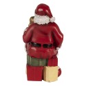 Clayre & Eef Figur Weihnachtsmann 9x9x18 cm Rot Polyresin