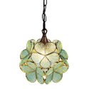 LumiLamp Hanglamp Tiffany  21x21x17/90 cm  Groen Glas