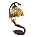 LumiLamp Lampe de table Tiffany 28x20x40 cm Jaune Plastique Verre