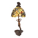 LumiLamp Table Lamp Tiffany 28x20x40 cm Yellow Plastic Glass