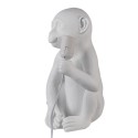 Clayre & Eef Table Lamp Monkey 21x19x34 cm White Polyresin