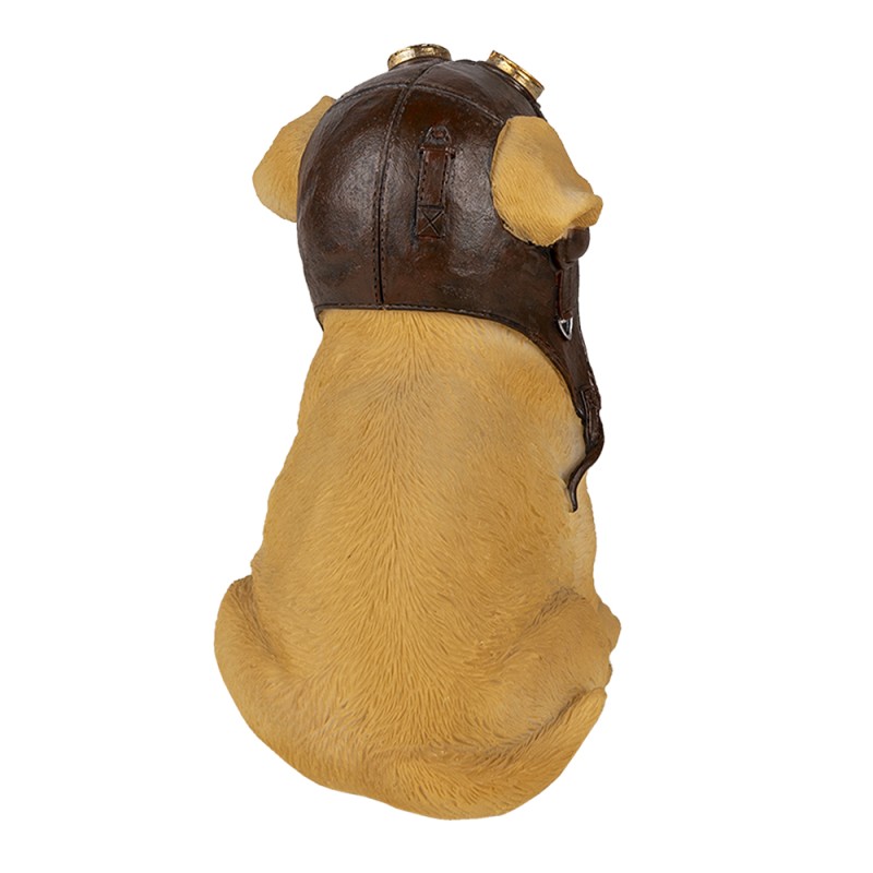 Clayre & Eef Figurine Dog 14x10x16 cm Brown Polyresin