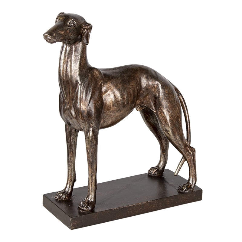 Clayre & Eef Figur Hund 27x11x31 cm Kupferfarbig Braun Polyresin
