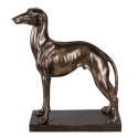 Clayre & Eef Beeld Hond 27x11x31 cm Koperkleurig Bruin Polyresin