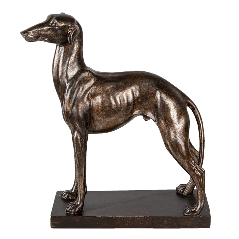 Clayre & Eef Figur Hund 27x11x31 cm Kupferfarbig Braun Polyresin
