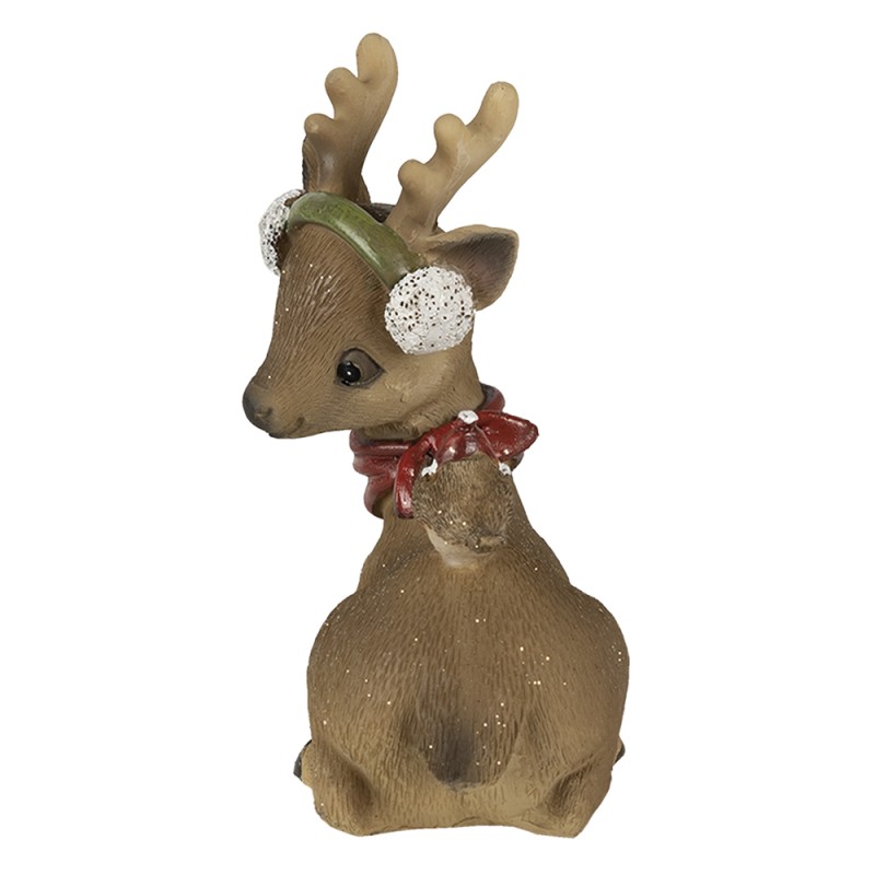 Clayre & Eef Figurine Deer 17x7x13 cm Brown Polyresin