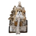 Clayre & Eef Figur Hund 10x6x9 cm Grau Beige Polyresin