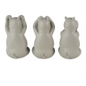 Clayre & Eef Decorative Figurine Set of 3 Hippopotamus 15x6x9 cm Grey Polyresin Hippopotamus