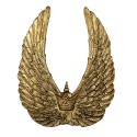 Clayre & Eef Figur Flügel 22x4x28 cm Goldfarbig Polyresin