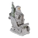 Clayre & Eef Figur Weihnachtsmann 10x6x13 cm Grau Polyresin