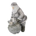 Clayre & Eef Figurine Santa Claus 10x7x13 cm Grey White Polyresin