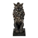 Clayre & Eef Figurine Lion 15x10x25 cm Noir Polyrésine