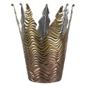 Clayre & Eef Figurine Crown Ø 25x27 cm Gold colored Iron