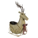 Clayre & Eef Storage Basket Reindeer 33x17x44 cm Gold colored Iron