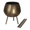 Clayre & Eef Planter Ø 24x69 cm Gold colored Metal Round