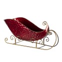 Clayre & Eef Decoration Sled 36x18x22 cm Red Iron