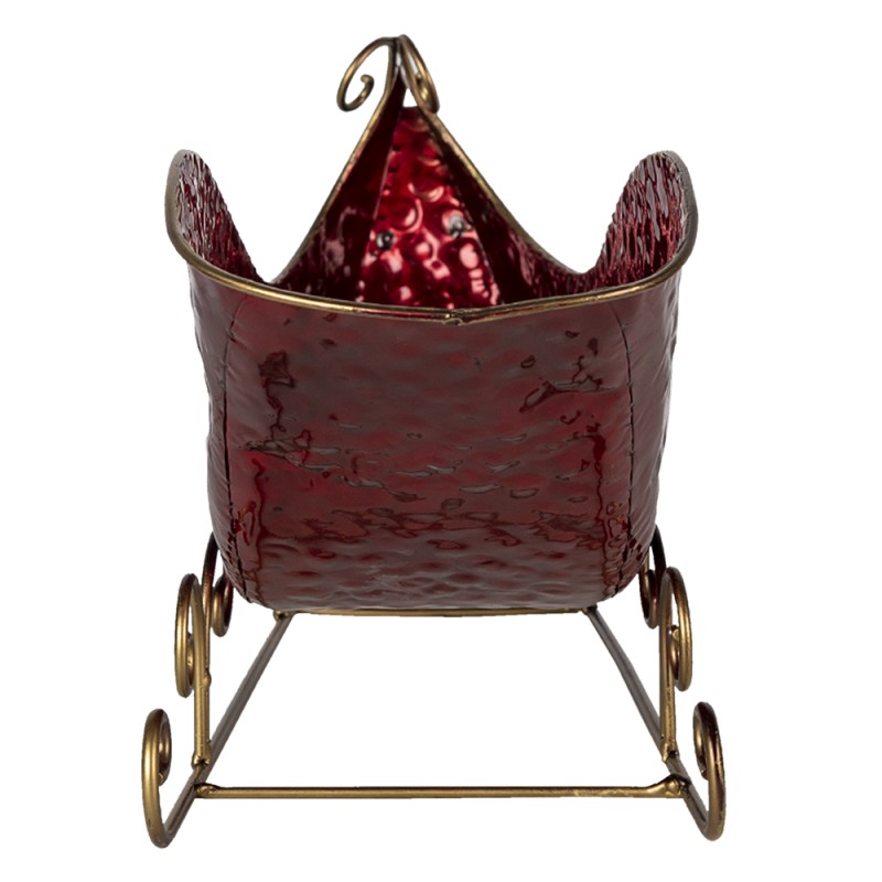 Clayre & Eef Decoration Sled 36x18x22 cm Red Iron