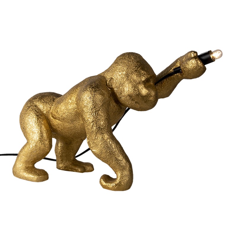 Clayre & Eef Lamp Base  Monkey 43x19x30 cm  Gold colored Plastic