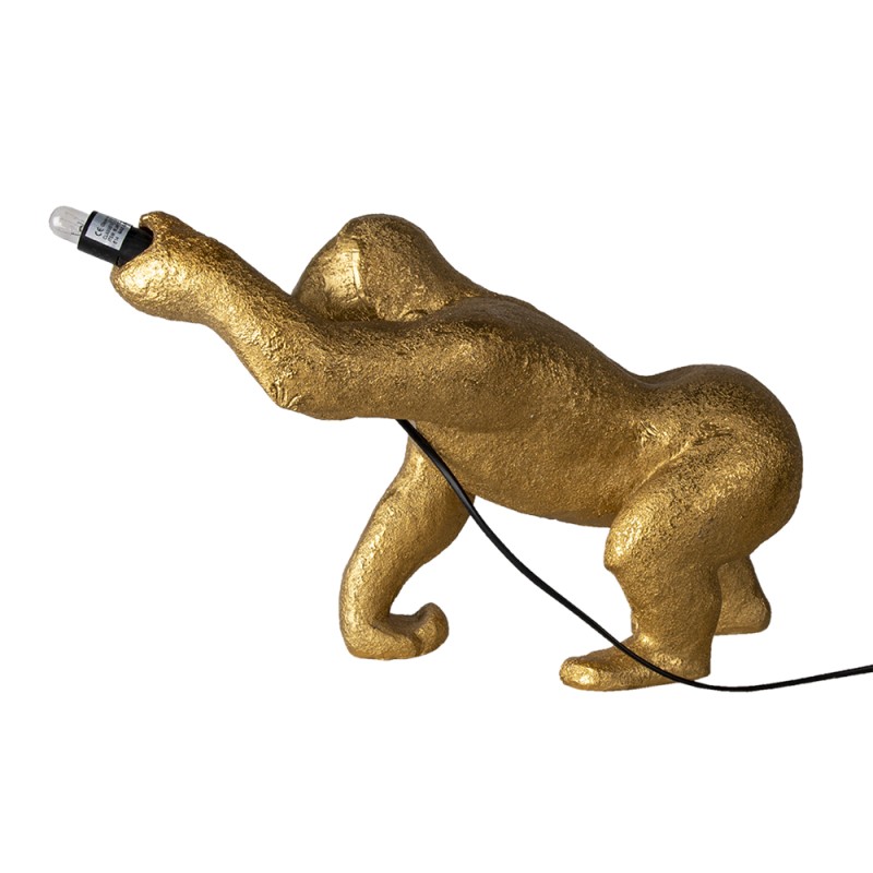 Clayre & Eef Base della lampada Scimmia 43x19x30 cm  Color oro Plastica