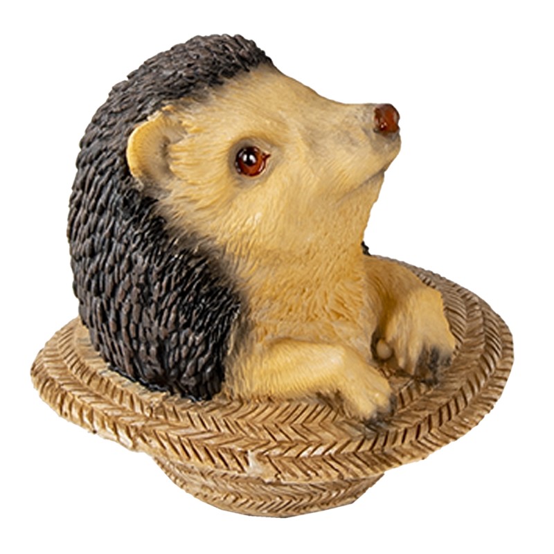 Clayre & Eef Figurine Hedgehog 8x8x9 cm Brown Polyresin Hedgehog