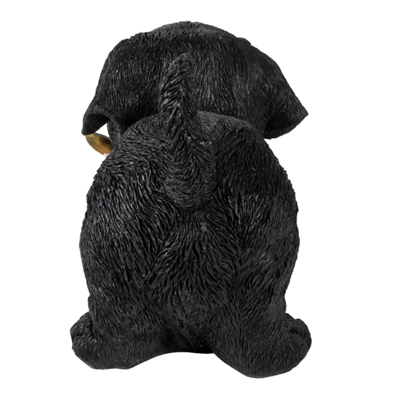 Clayre & Eef Figurine Dog 20x8x11 cm Black Polyresin
