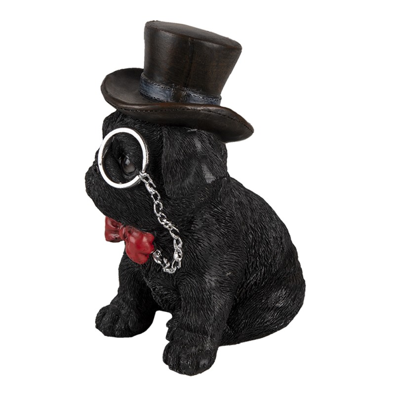 Clayre & Eef Figurine Dog 13x9x17 cm Black Polyresin