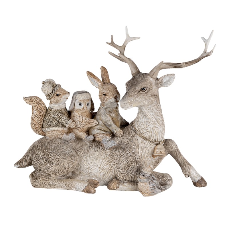 Figurines de cerf pour gâteau - Décoration de fête de bureau avec des  animaux des bois - Statue