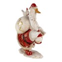 Clayre & Eef Figurine Duck 11x7x17 cm White Red Polyresin