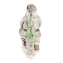 Clayre & Eef Statuetta Babbo Natale  12x6x14 cm Color argento Poliresina