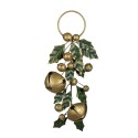Clayre & Eef Wreath 23x8x52 cm Gold colored Green Iron