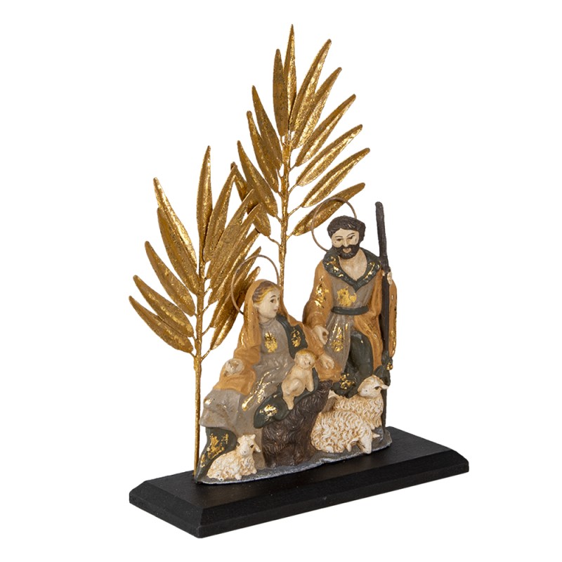 Clayre & Eef Statuetta Presepe 24 cm Color oro Grigio Plastica Ferro