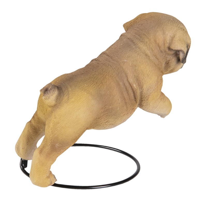 Clayre & Eef Figurine Dog 18x12x14 cm Brown Polyresin