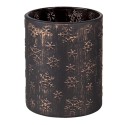 Clayre & Eef Tealight Holder Ø 10x13 cm Gold colored Black Glass