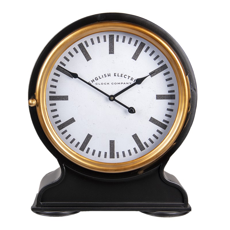 Clayre & Eef Horloge sur pied 42x52 cm  Noir Métal Rond
