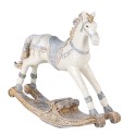 Clayre & Eef Figur Pferd 14 cm Weiß Beige Polyresin
