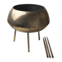 Clayre & Eef Planter Ø 35x68 cm Gold colored Metal Round